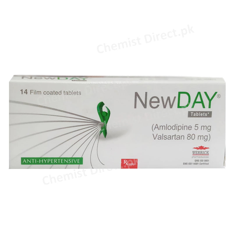 Newday Tablet 5 80mg Werrick Pharmaceuticals Anti Hypertensive Amlodipine Besylate 5mg Valsartan 80mg