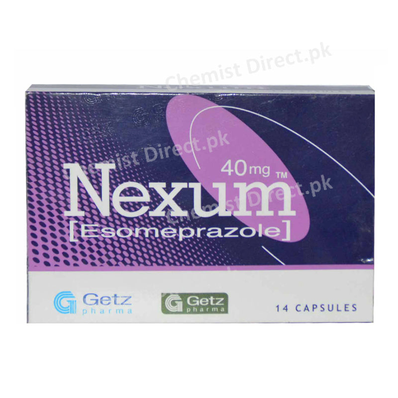 Nexum 40mg Capsule Esomeprazole Anti-ulcerint Getz Pharma