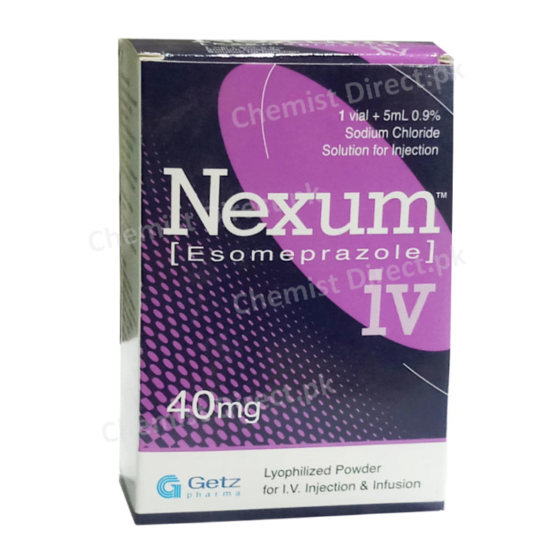 Nexum 40mg Injection Esomeprazole Anti-ulcerint Getz Pharma