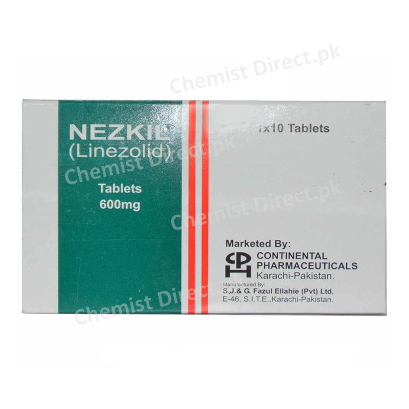 Nezkil 600mg Tablet Continental Pharma Anti-bacterial Oxazolidone Linezolid