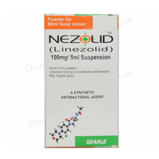Nezolid Suspension 100mg/5ml 60ml Linezolid Searle pakistan Anti-Bacterial