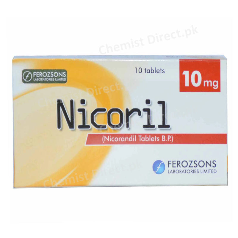 Nicoril 10mg Tablet Anti-Anginal Nicorandil Ferozsons Laboratories