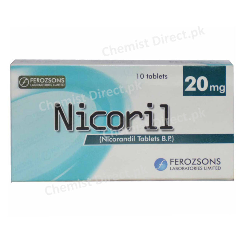 Nicoril 20mg Tablet Anti-Anginal Nicorandil Ferozsons Laboratories