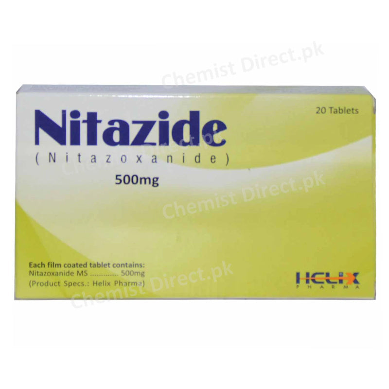     Nitazide 500mg Tablet Helix Pharma Nitazoxanide 