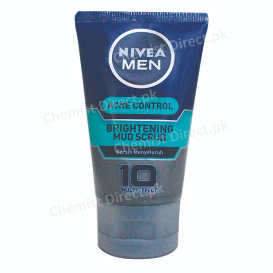 Nivea Men Acne Control Brightening Mud Scrub 100Ml Personal Care