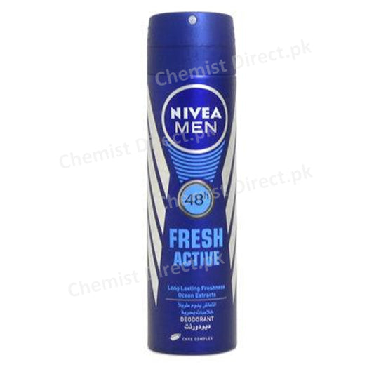 Nivea Men Fresh Active Body Spray 150Ml Persnol Care