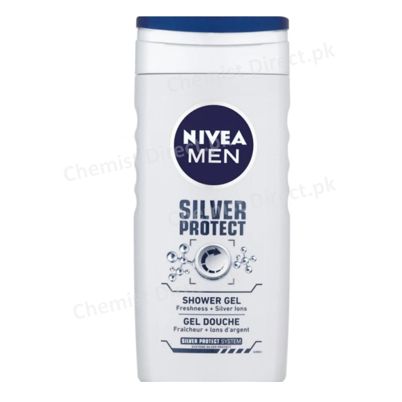 Nivea Men Shower Gel Silver Protect 250Ml Personal Care