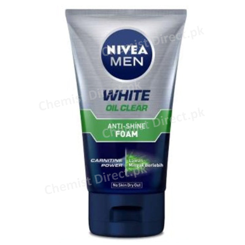Nivea Men White Oil Clear Anti-Shine Foam 100Ml Personal Care