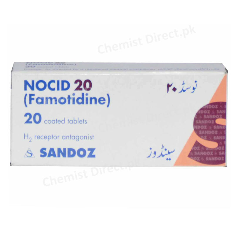 Nocid 20mg Tablet Novartis Pharma Pakistan Ltd Anti Ulcerant Famotidine 