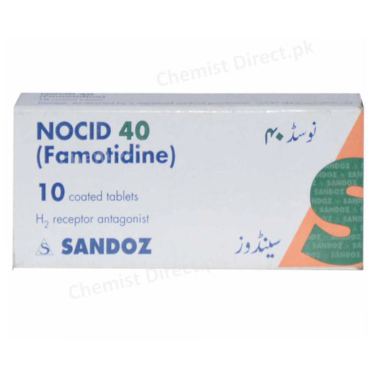 Nocid 40mg Tablet Novartis Pharma Pakistan Ltd Anti Ulcerant Famotidine 