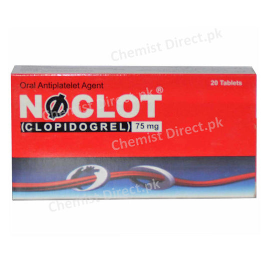 Noclot 75mg Tablet CCL Pharmaceuticals Anti Platelet Aggregation Clopidogrel