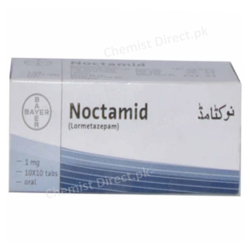 Noctamid 1mg Tablet Bayer Health Care Pakistan Pvt Ltd Benzodiazepine Lormetazepam