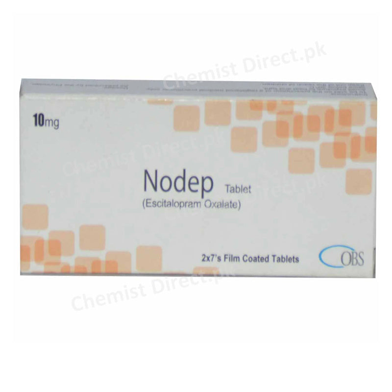 Nodep 10mg Tablet OBS Pharma Anti Depressant Escitalopram Oxalate