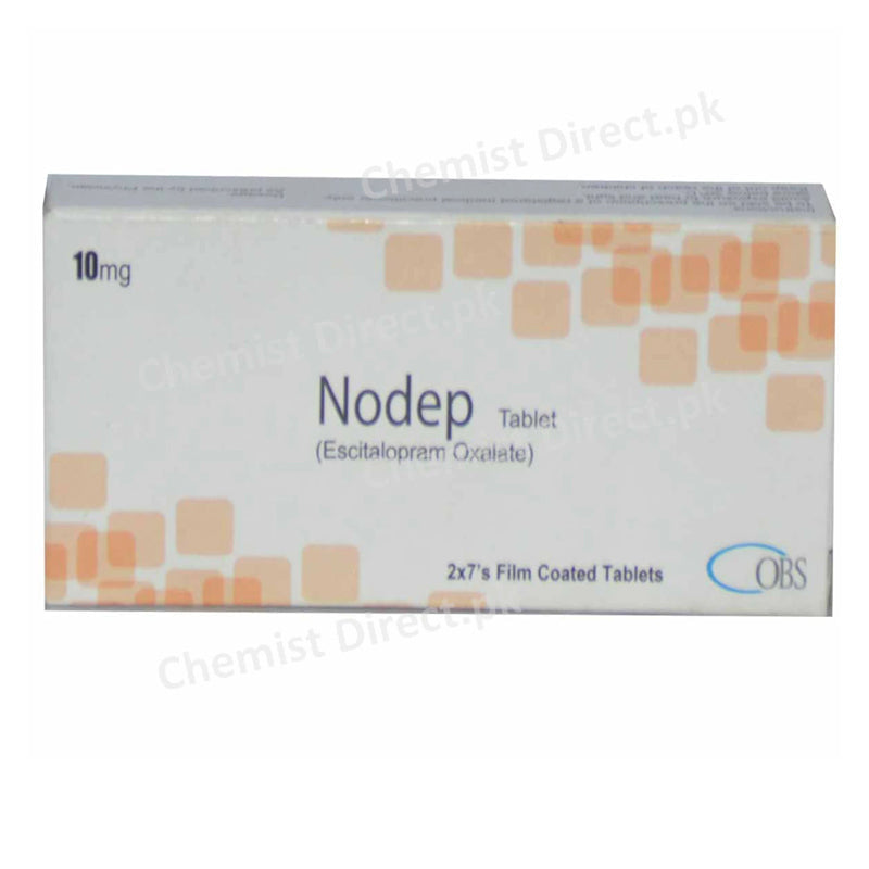 Nodep 10mg Tablet OBS Pharma Anti Depressant Escitalopram Oxalate