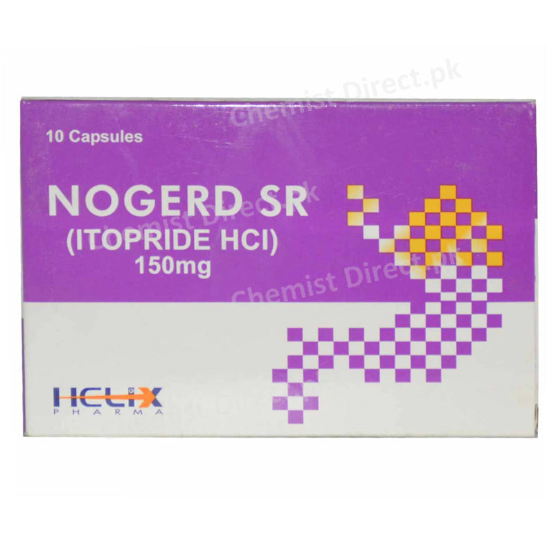 Nogerd SR 150mg Capsule Helix Pharma Pvt Ltd Gastroprokinetics Itopride HCl 