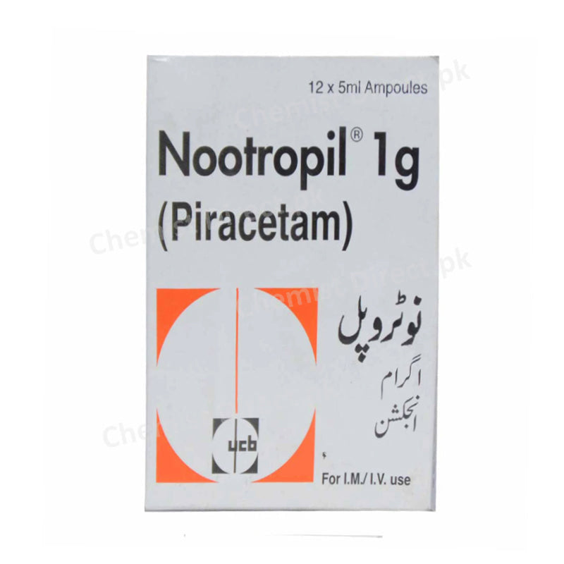 Nootropil 1g Injection Nootropics Piracetam Glaxosmith Pharma