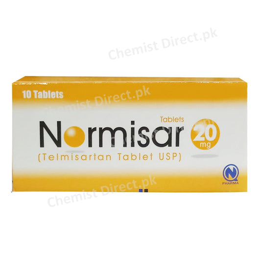Normisar 20mg Tablet Nabiqasim Industries Anti-Hypertensive Telmisartan