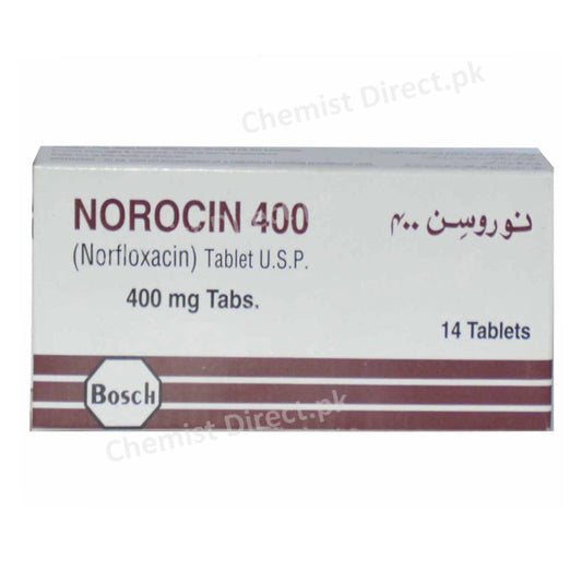 Norocin Tablet 400mg Norfloxacin Anti-bacterial Bosch Pharma