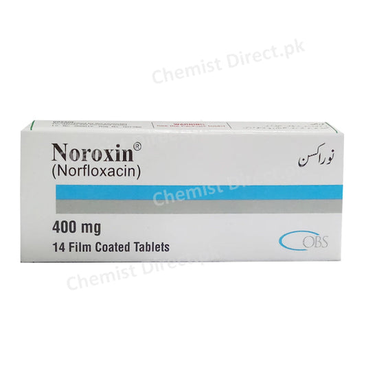 Noroxin 400mg Tablet OBS Pharma Anti-bacterial Norfloxacin