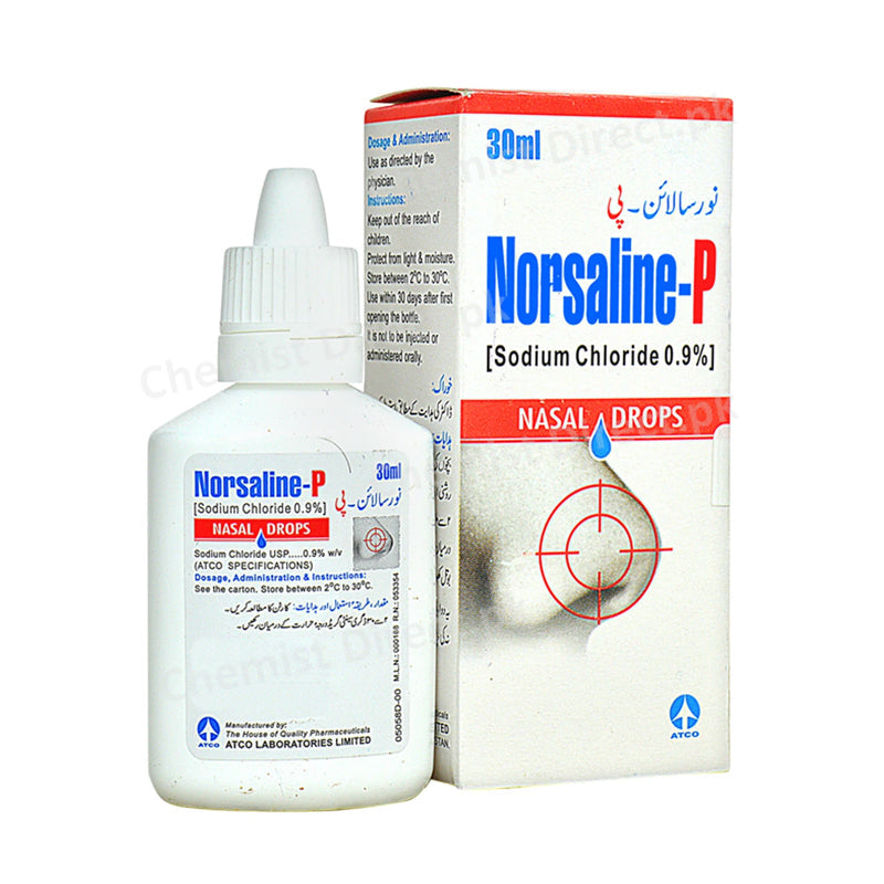 Norsaline-P Nasal Drop 30ml Nasal Preparation Normal Saline Atco Laboratories