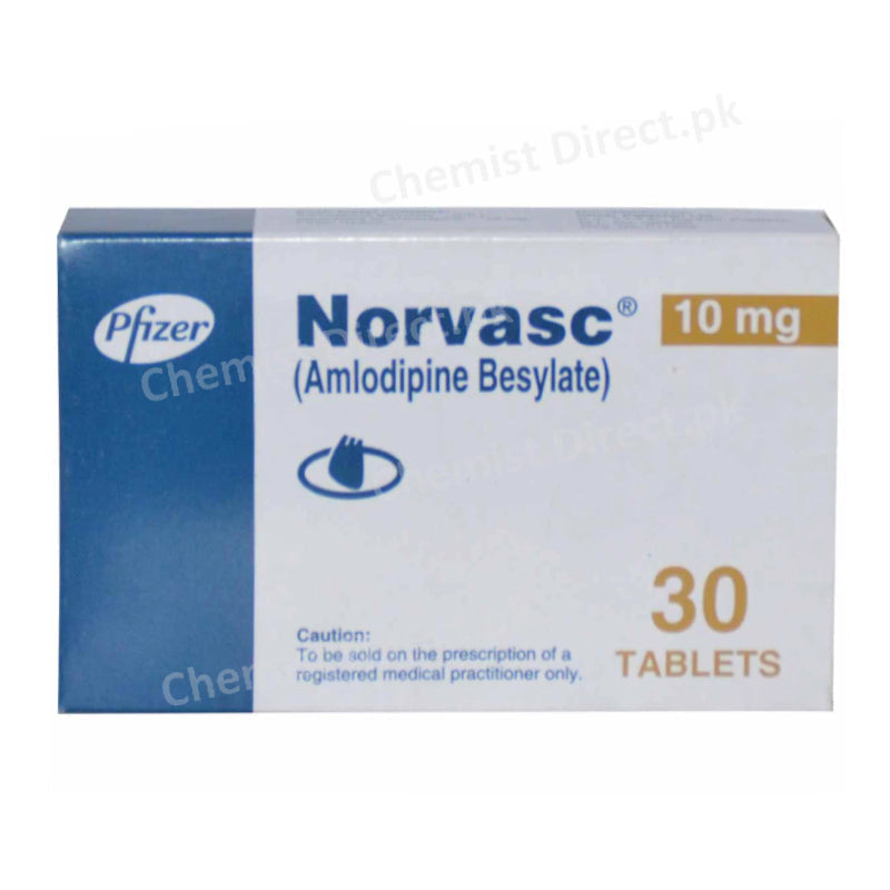 Norvasc 10mg Tablet Anti-hypertensive Amlodipine Besylate Pfizer Pharma