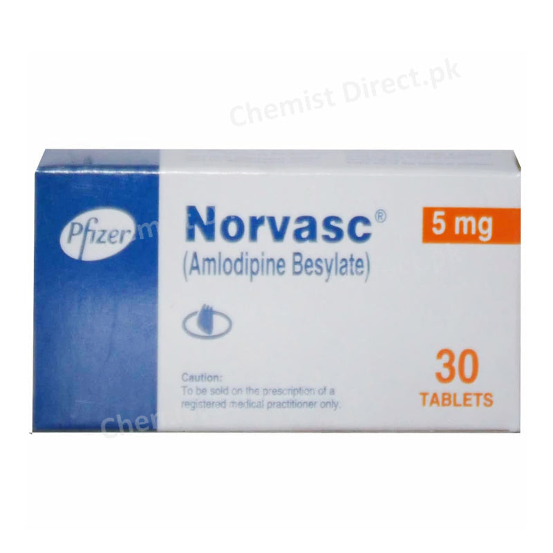 Norvasc 5mg Tablet Anti-hypertensive Amlodipine Besylate Pfizer Pharma