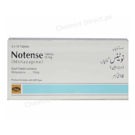 Notense 15mg Tablet Mirtazapine Qintar Pharma