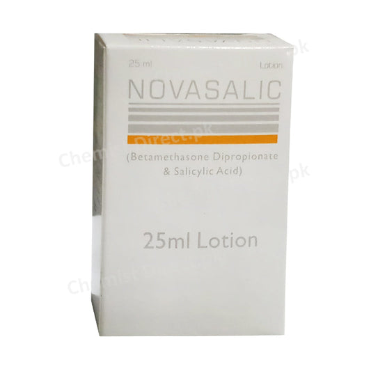 Novasalic 25ml Lotion Corticosteroid Betamethasone Dipropionate 0.05% Salicylic Acid03% Pharma Health