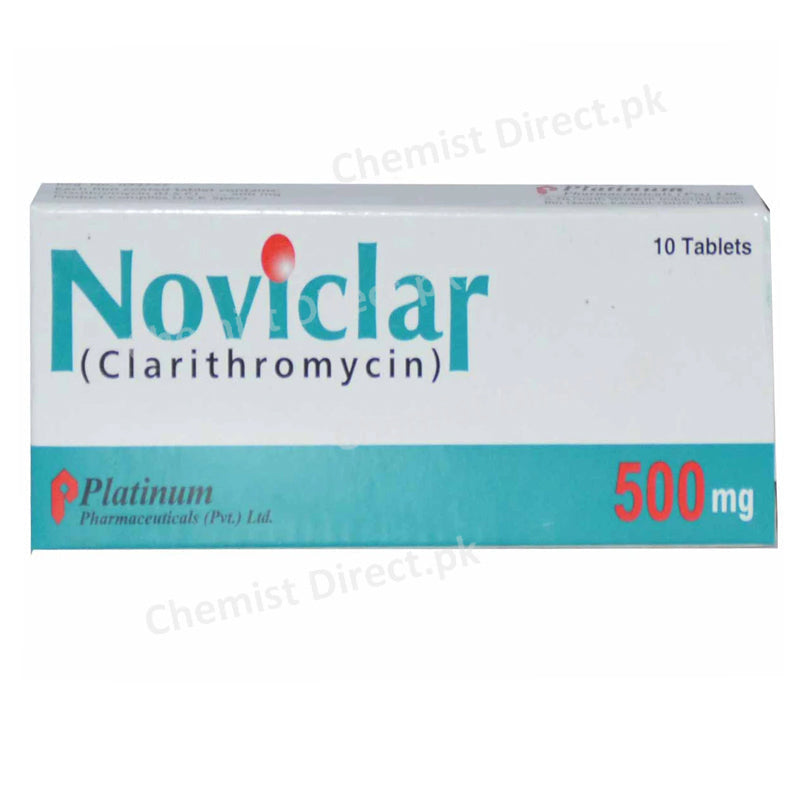 Noviclar 500mg Tablet Platinum Pharmaceuticals Pvt Ltd Macrolide Anti Bacterial Clarithromycin