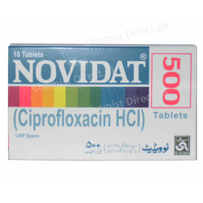 Novidat 500mg Tablet Sami Pharmaceuticals Quinolones Anti Bacterial Ciprofloxaci