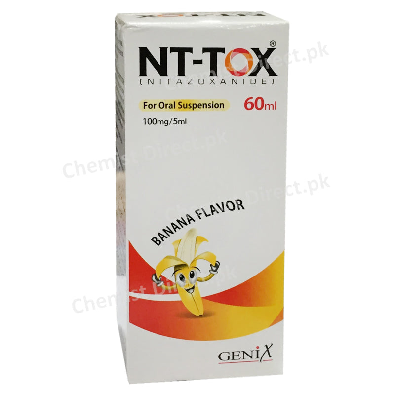 NT Tox 60ml Syrup Genix Pharma gastroprokinetic nitazoxanide