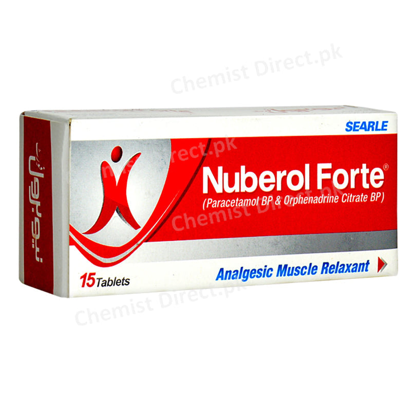 Nuberol Forte 650mg Tablet Searle Pakistan Muscle Relaxants Paracetamol 650mg Orphenadrine Citrate 50mg
