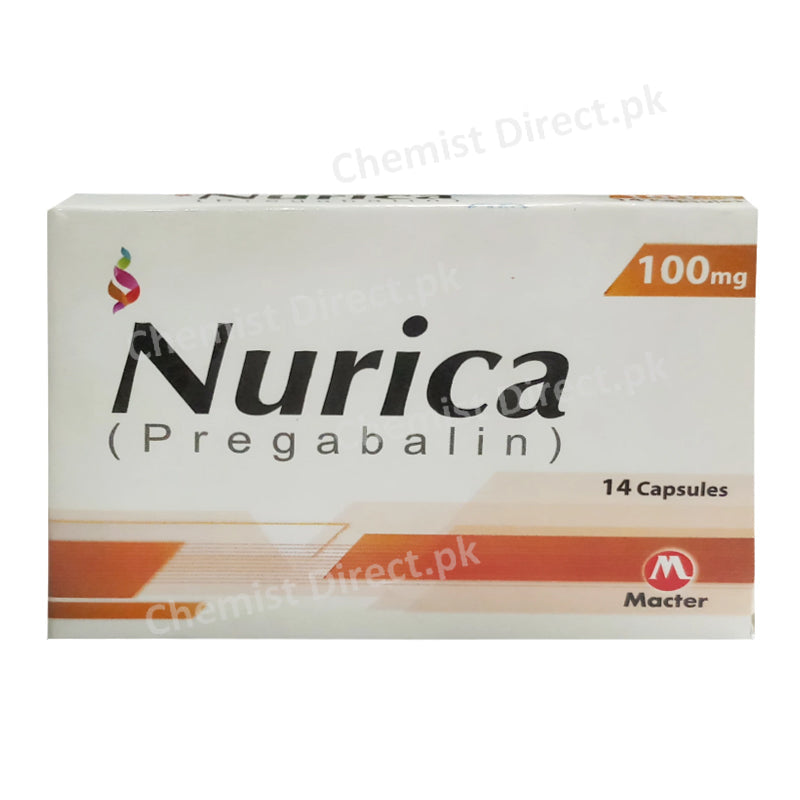 Nurica 100mg Capsule Macter International Pregabalin