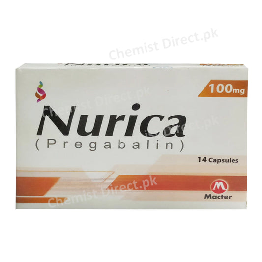 Nurica 100mg Capsule Macter International Pregabalin