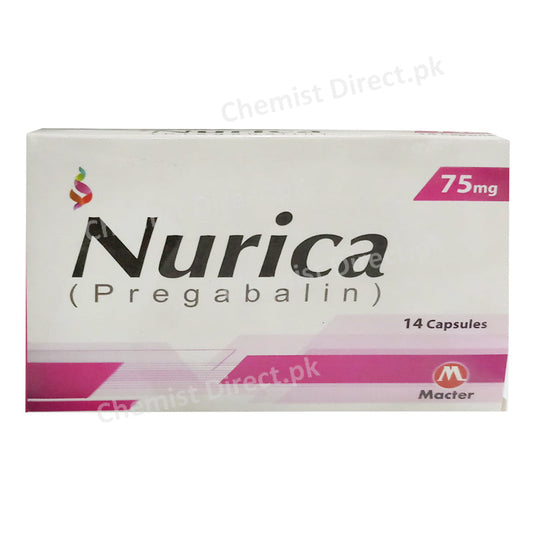 Nurica 75mg Capsule Macter International Pregabalin