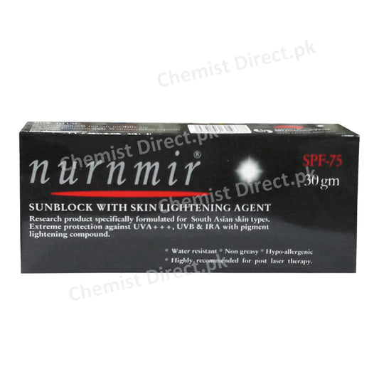 Nurnmir Cream spf-75 30gm Idrees Pharmaceuticals 