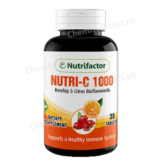 Nutri-C 1000 Tablet Rosehip & Citrus Bioflavonoids Dietary Supplement Nutrifactor