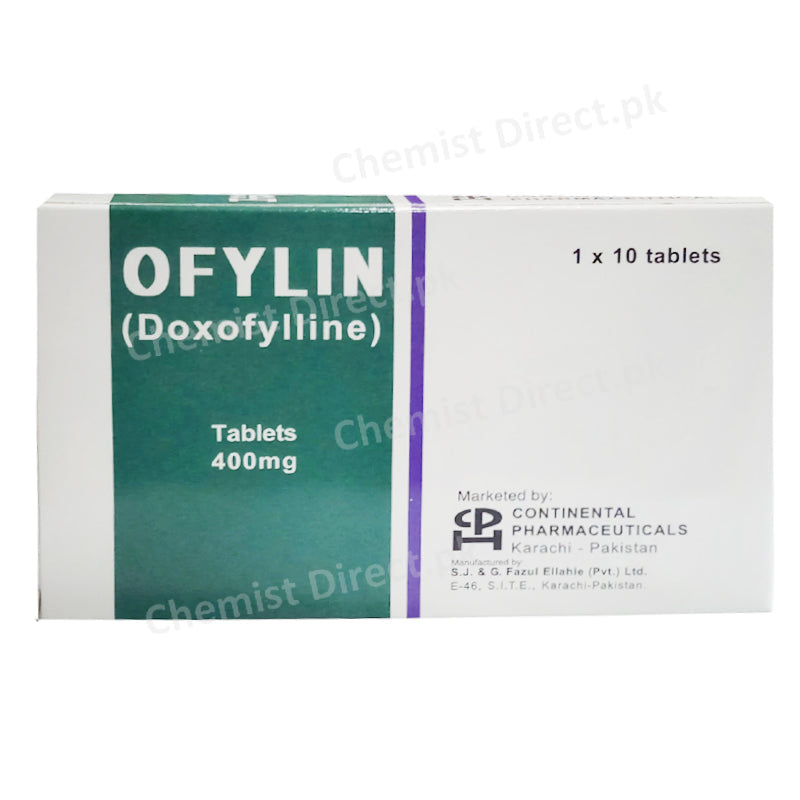 Ofylin 400mg Tablet Continental Pharmaceuticals Asthma COPD Doxofylline