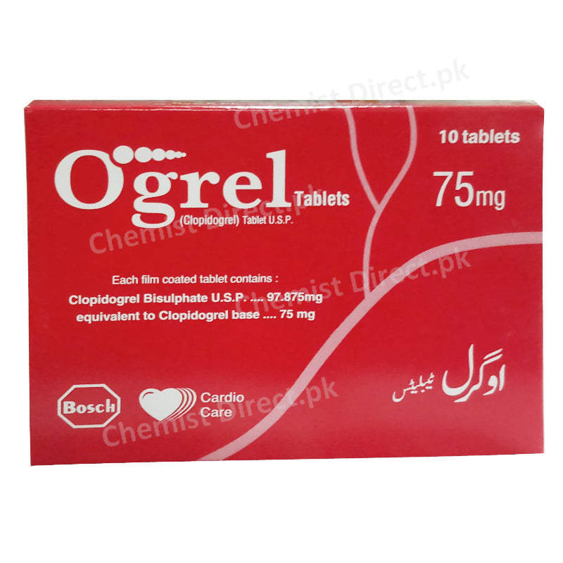 Ogrel 75mg Tablet Bosch Pharmaceuticals Pvt Ltd Anti Platelet Aggregation Clopidogrel