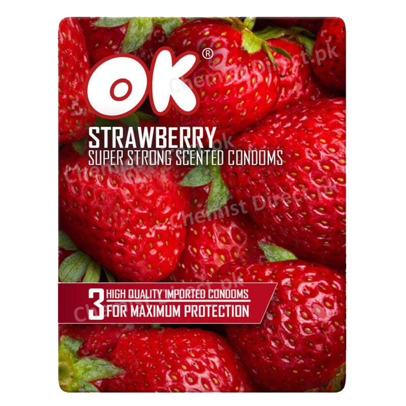Ok Condom Strawberry Personal Care