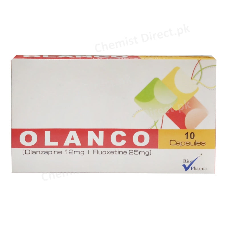 Olanco 12/25 Capsule Rite Pharma Olanzapine 12mg+Fluoxetine25mg