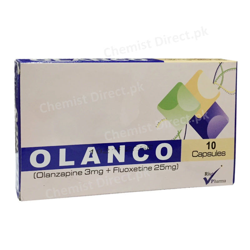 Olanco 3/25 Capsule Rite Pharma Olanzapine 3mg+Fluoxetine25mg