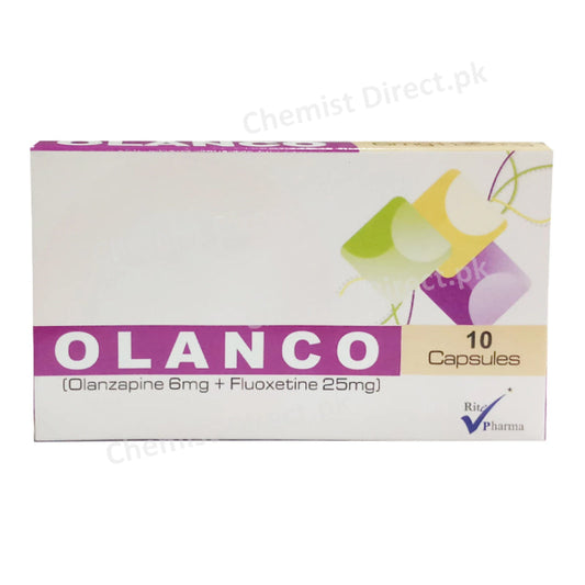 Olanco 6/25mg Capsule Rite Pharma Olanzapine 6mg+Fluoxetine25mg
