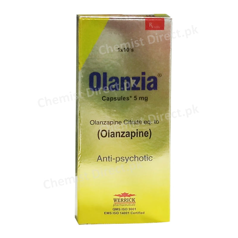 Olanzia 5mg Capsule Werrick Pharmaceuticals Benzodiazepine Olanzapine Citrate