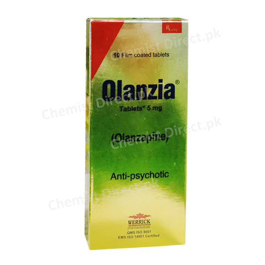 Olanzia 5mg Tablet Werrick Pharmaceuticals Benzodiazepine Olanzapine Citrate