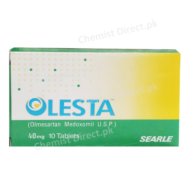 Olesta 40mg Tablet Anti-Hypertensive Olmesartan Medoxomil U.S.P Searle Pakistan
