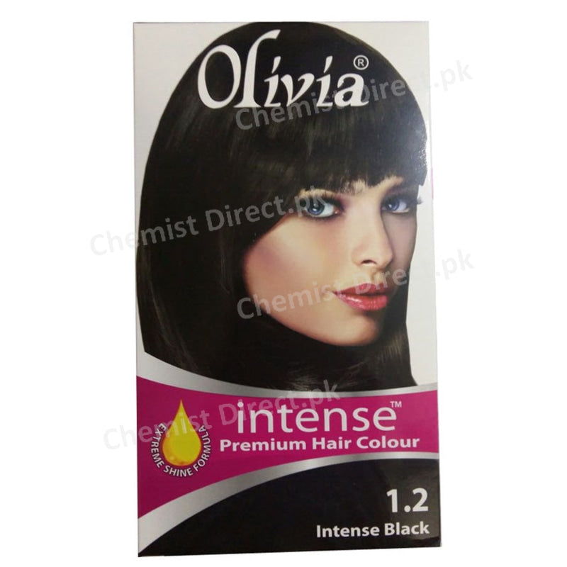 Olivia Intense Premium Hair Colour 1.2 Black Personal Care