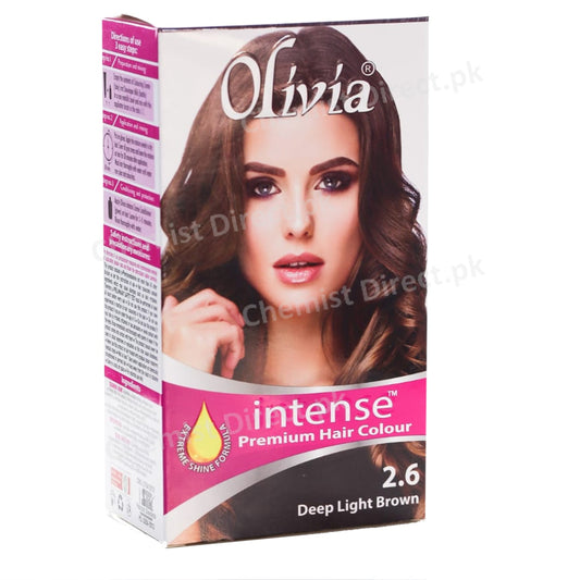 Olivia Intense Premium Hair Colour 2.6 Deep Light Brown Personal Care