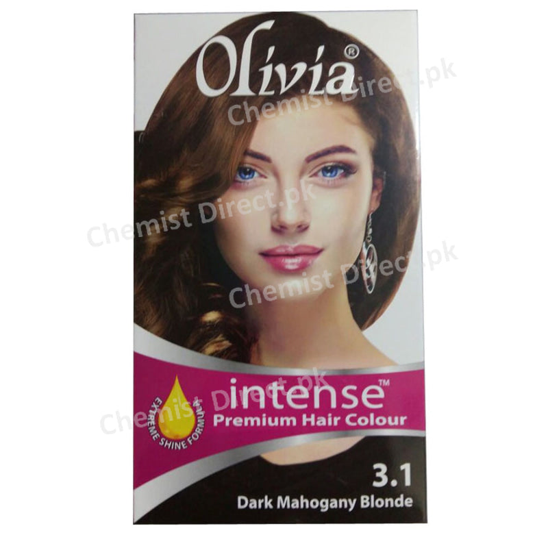 Olivia Intense Premium Hair Colour 3.1 Dark Mahogany Blonde Personal Care