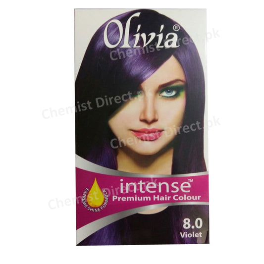 Olivia Intense Premium Hair Colour 8.0 Violet Personal Care
